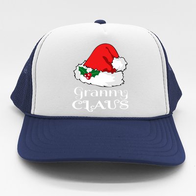 Christmas Granny Claus Matching Pajama Santa Hat Xmeaningful Giftmas Funny Gift Trucker Hat