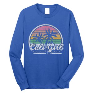 Cali Girl California Retro California Palm Trees Summer Long Sleeve Shirt