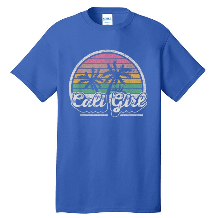 Cali Girl California Retro California Palm Trees Summer Tall T-Shirt