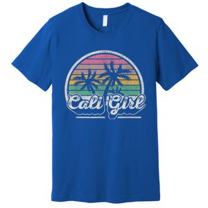 Cali Girl California Retro California Palm Trees Summer Premium T-Shirt