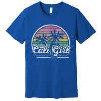 Cali Girl California Retro California Palm Trees Summer Premium T-Shirt