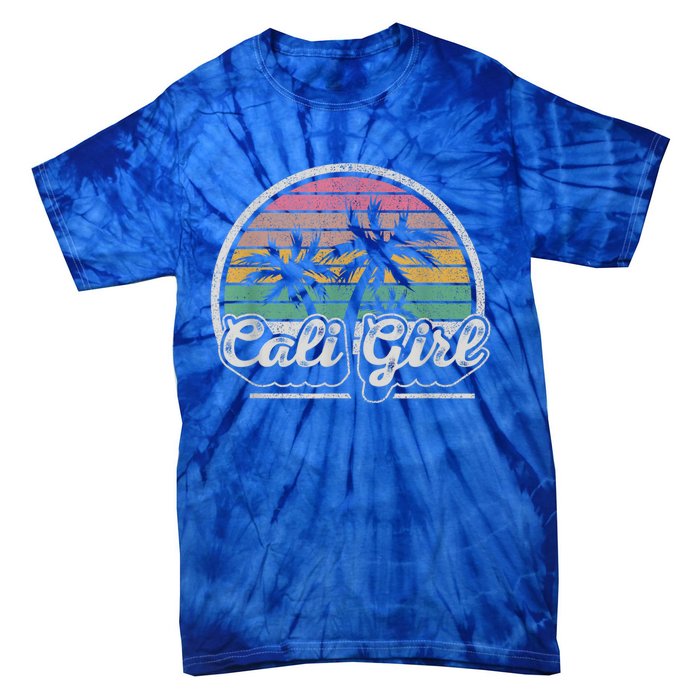 Cali Girl California Retro California Palm Trees Summer Tie-Dye T-Shirt