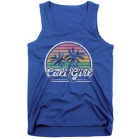 Cali Girl California Retro California Palm Trees Summer Tank Top