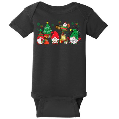 Cute Gnomes Christmas Santa Claus Gnome Xmas Family Matching Baby Bodysuit