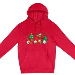 Cute Gnomes Christmas Santa Claus Gnome Xmas Family Matching Premium Pullover Hoodie