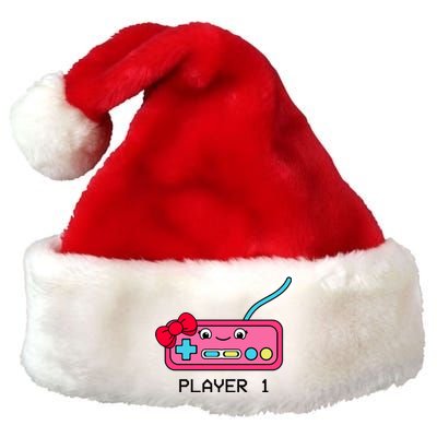 Cute Game Controller Kawaii Joystick Funny Gamer Girl Matching Gamer Couple Premium Christmas Santa Hat