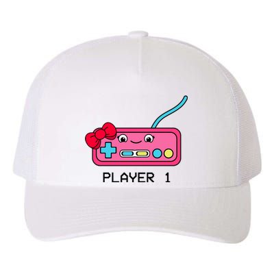 Cute Game Controller Kawaii Joystick Funny Gamer Girl Matching Gamer Couple Yupoong Adult 5-Panel Trucker Hat