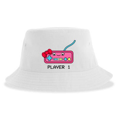 Cute Game Controller Kawaii Joystick Funny Gamer Girl Matching Gamer Couple Sustainable Bucket Hat