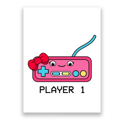 Cute Game Controller Kawaii Joystick Funny Gamer Girl Matching Gamer Couple Poster