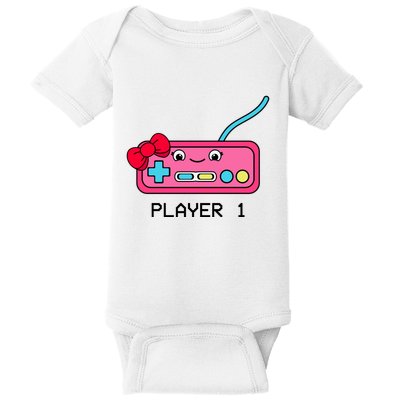 Cute Game Controller Kawaii Joystick Funny Gamer Girl Matching Gamer Couple Baby Bodysuit