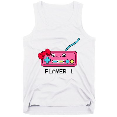 Cute Game Controller Kawaii Joystick Funny Gamer Girl Matching Gamer Couple Tank Top