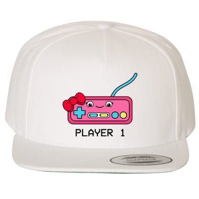 Cute Game Controller Kawaii Joystick Funny Gamer Girl Matching Gamer Couple Wool Snapback Cap