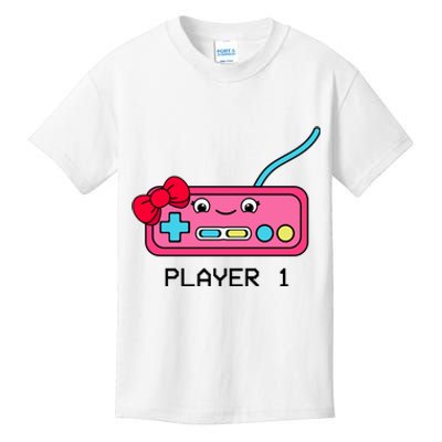 Cute Game Controller Kawaii Joystick Funny Gamer Girl Matching Gamer Couple Kids T-Shirt