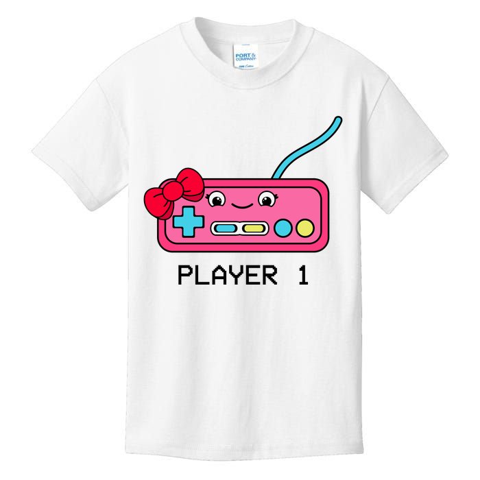 Cute Game Controller Kawaii Joystick Funny Gamer Girl Matching Gamer Couple Kids T-Shirt