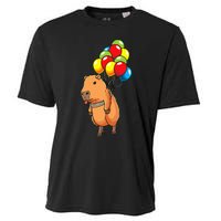 Capybara Giant Cavy Rodent With Balloons Capybara Cooling Performance Crew T-Shirt