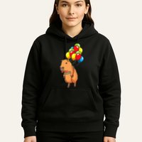 Capybara Giant Cavy Rodent With Balloons Capybara Hoodie