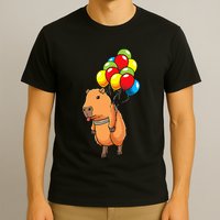 Capybara Giant Cavy Rodent With Balloons Capybara T-Shirt