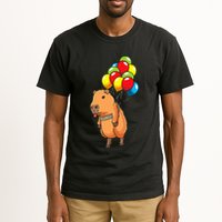 Capybara Giant Cavy Rodent With Balloons Capybara Tall T-Shirt