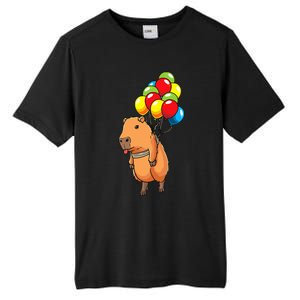 Capybara Giant Cavy Rodent With Balloons Capybara Tall Fusion ChromaSoft Performance T-Shirt