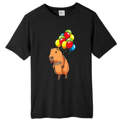 Capybara Giant Cavy Rodent With Balloons Capybara Tall Fusion ChromaSoft Performance T-Shirt