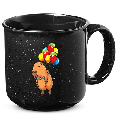 Capybara Giant Cavy Rodent With Balloons Capybara 15oz Campfire Ceramic Mug