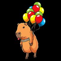 Capybara Giant Cavy Rodent With Balloons Capybara 16 in Basic Backpack