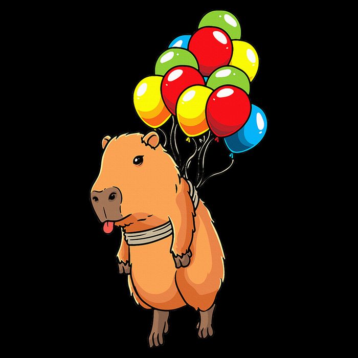 Capybara Giant Cavy Rodent With Balloons Capybara 16 in Basic Backpack