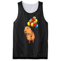 Capybara Giant Cavy Rodent With Balloons Capybara Mesh Reversible Basketball Jersey Tank