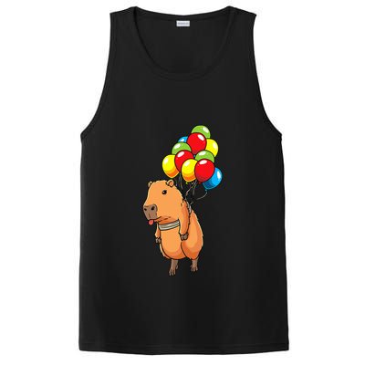 Capybara Giant Cavy Rodent With Balloons Capybara PosiCharge Competitor Tank