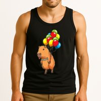 Capybara Giant Cavy Rodent With Balloons Capybara Tank Top
