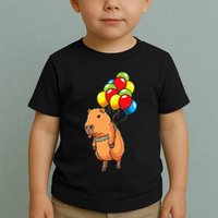 Capybara Giant Cavy Rodent With Balloons Capybara Toddler T-Shirt