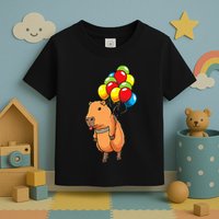 Capybara Giant Cavy Rodent With Balloons Capybara Toddler T-Shirt