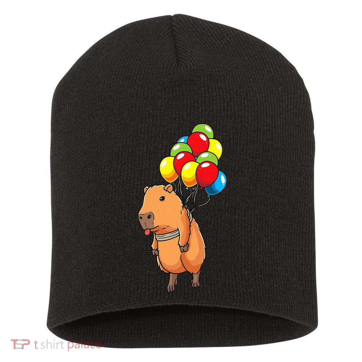 Capybara Giant Cavy Rodent With Balloons Capybara Short Acrylic Beanie