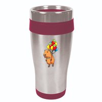 Capybara Giant Cavy Rodent With Balloons Capybara 16oz Travel Tumbler