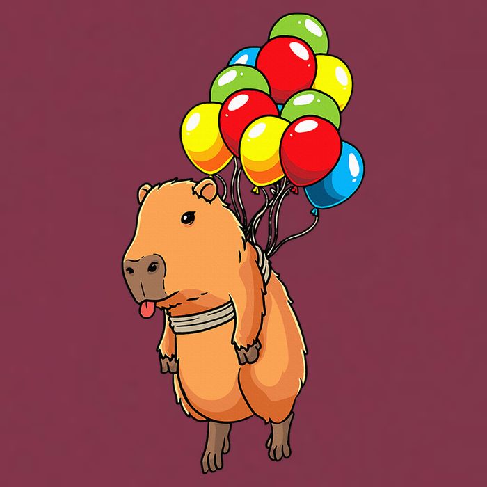 Capybara Giant Cavy Rodent With Balloons Capybara 16oz Travel Tumbler