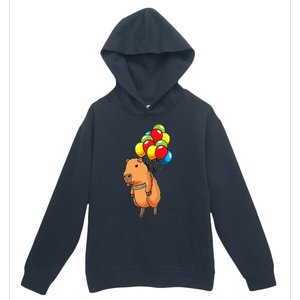 Capybara Giant Cavy Rodent With Balloons Capybara Urban Pullover Hoodie