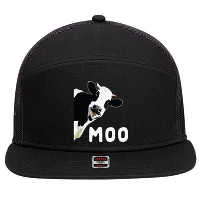 Cow Gift 7 Panel Mesh Trucker Snapback Hat