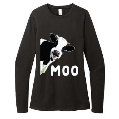 Cow Gift Womens CVC Long Sleeve Shirt