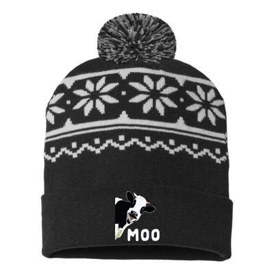 Cow Gift USA-Made Snowflake Beanie