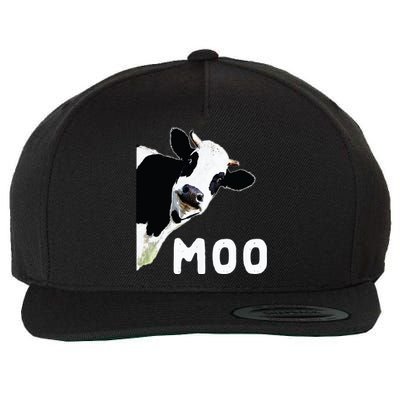 Cow Gift Wool Snapback Cap