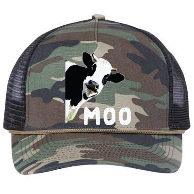 Cow Gift Retro Rope Trucker Hat Cap