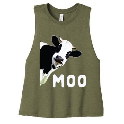 Cow Gift Women's Racerback Cropped Tank