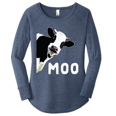 Cow Gift Women's Perfect Tri Tunic Long Sleeve Shirt