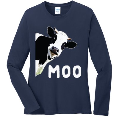 Cow Gift Ladies Long Sleeve Shirt