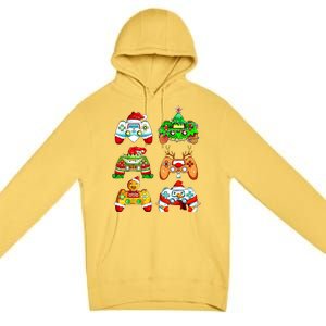 Christmas Gamer Controller Holiday Gift Premium Pullover Hoodie