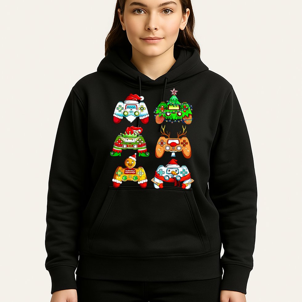Christmas Gamer Controller Holiday Gift Hoodie