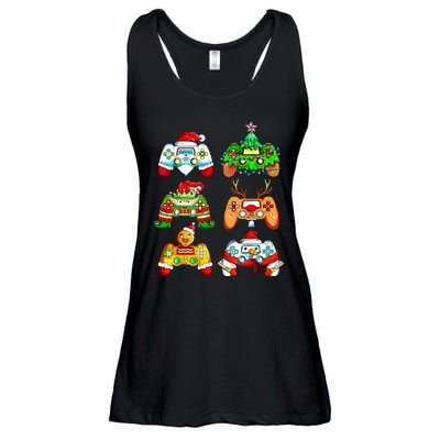 Christmas Gamer Controller Holiday Gift Ladies Essential Flowy Tank