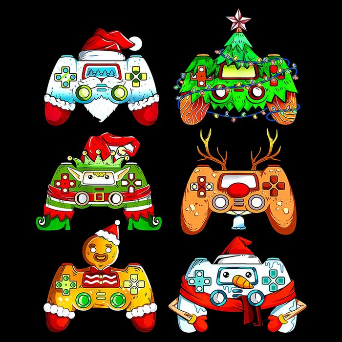 Christmas Gamer Controller Holiday Gift Flatbill Hat