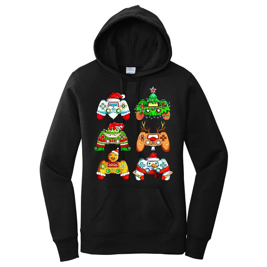 Christmas Gamer Controller Holiday Gift Women's Pullover Hoodie