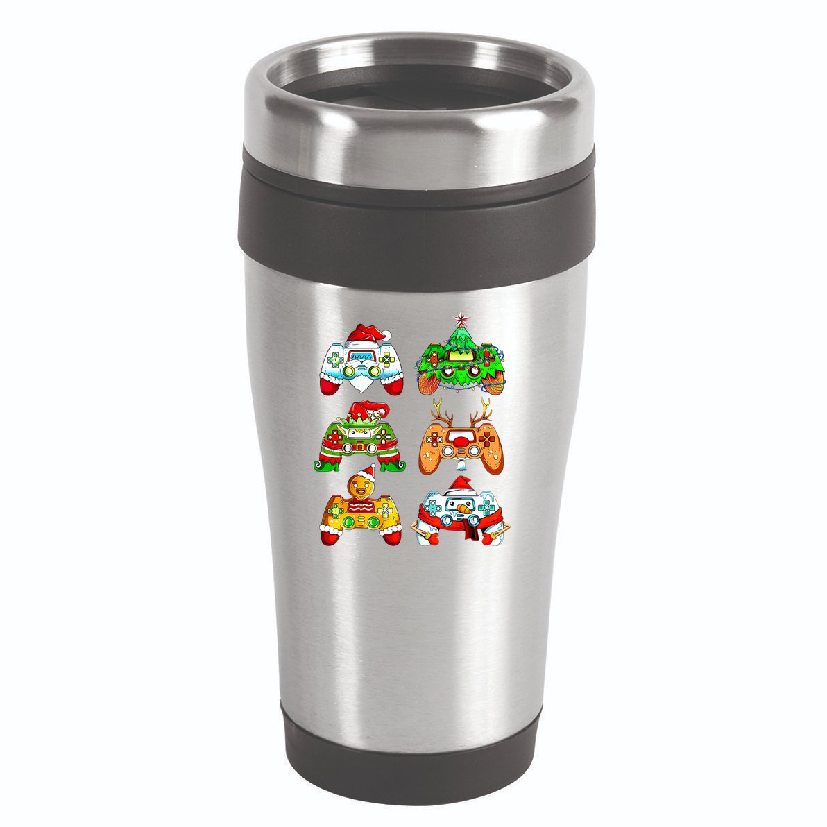 Christmas Gamer Controller Holiday Gift 16oz Travel Tumbler